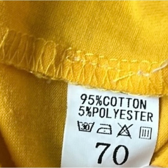 Yellow Ruffled long sleeves baby girl one piece 70 ( 6-9 months )snap closure - Picture 7 of 7